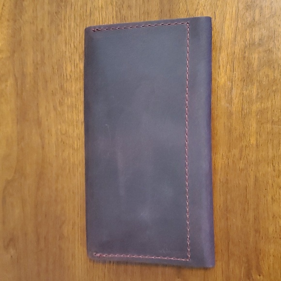 Portland Leather merlot rancher wallet NWOT - Picture 2 of 4